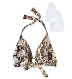 Bleu Rod Beattie Walk On The Wild Side Ring Halter Bikini Swim Top WS22107 -Freya Fashion Shop bleu rod beattie bleu01 ws22107 cs6