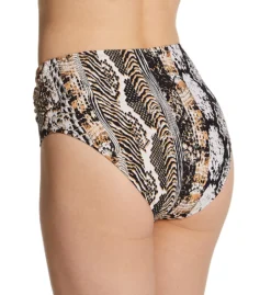 Bleu Rod Beattie Walk On The Wild Side Draped Hi Waist Swim Bottom WS22508 -Freya Fashion Shop bleu rod beattie bleu01 ws22508 bs