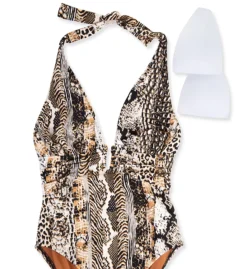 Bleu Rod Beattie Walk On The Wild Side Plunge One Piece Swimsuit WS22747 -Freya Fashion Shop bleu rod beattie bleu01 ws22747 cs6