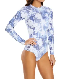 Body Glove Denim City Long Sleeve One Piece Swimsuit 555764