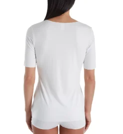 Calida Natural Luxe Short Sleeve T-Shirt 14390 -Freya Fashion Shop calida cali01 14390 bs
