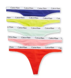 Calvin Klein Carousel Thong - 5 Pack QD3585 -Freya Fashion Shop calvin klein cal001 qd3585 cs2