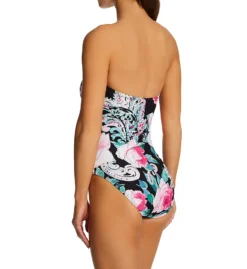 Carmen Marc Valvo Botancio Rosa Knot Bandeau One Piece Swimsuit C2H447 -Freya Fashion Shop carmen marc valvo cmv01 c2h447 bs