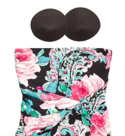 Carmen Marc Valvo Botancio Rosa Knot Bandeau One Piece Swimsuit C2H447 -Freya Fashion Shop carmen marc valvo cmv01 c2h447 cs6