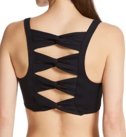 Carmen Marc Valvo Twisted Ties Square Neck Twist Back Crop Swim Top C66430 -Freya Fashion Shop carmen marc valvo cmv01 c66430 bs