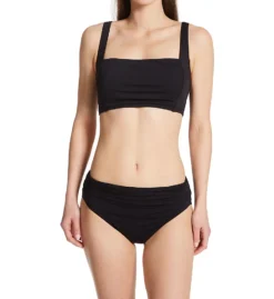 Carmen Marc Valvo Twisted Ties Square Neck Twist Back Crop Swim Top C66430 -Freya Fashion Shop carmen marc valvo cmv01 c66430 cs1