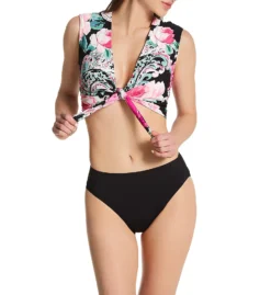 Carmen Marc Valvo 4Twisted Ties High Waist Bikini Swim Bottom C66460 -Freya Fashion Shop carmen marc valvo cmv01 c66460 cs1