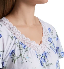 Carole Hochman 100% Cotton Short Sleeve Short Nightshirt CH22401 -Freya Fashion Shop carole hochman caho01 ch22401 cs1