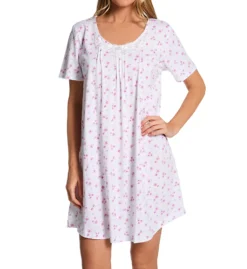 Carole Hochman 100% Cotton Knit Short Sleeve Sleepshirt CH22553