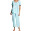 Carole Hochman Short Sleeve Top & Capri Pajama Set CH32555 -Freya Fashion Shop carole hochman caho01 ch32555 gs