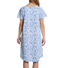 Carole Hochman 100% Cotton Blue Dream Short Sleeve Waltz Gown CH82401 -Freya Fashion Shop carole hochman caho01 ch82401 bs