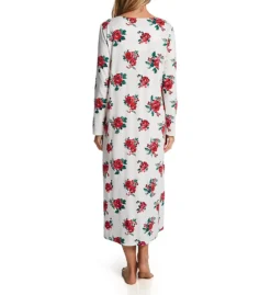 Carole Hochman Winter Rose 100% Cotton Jersey Long Sleeve Gown CH82450 -Freya Fashion Shop carole hochman caho01 ch82450 bs