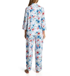 Carole Hochman 100% Cotton Knit 3/4 Sleeve Notch Collar PJ Set CH92550 -Freya Fashion Shop carole hochman caho01 ch92550 bs