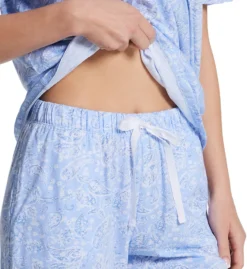 Carole Hochman 100% Cotton Knit Short Sleeve Capri PJ Set CH92551 -Freya Fashion Shop carole hochman caho01 ch92551 cs3