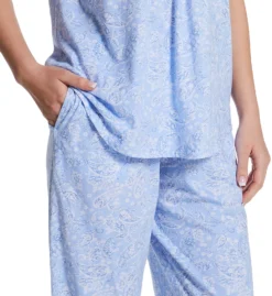 Carole Hochman 100% Cotton Knit Short Sleeve Capri PJ Set CH92551 -Freya Fashion Shop carole hochman caho01 ch92551 cs4