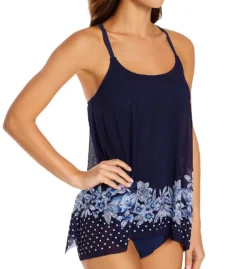Coco Reef Tropical Sized Mesh Layer Tankini Swim Top U59035