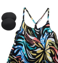Coco Reef Retro Swirl Current Mesh Layer Tankini Swim Top U69035 -Freya Fashion Shop coco reef coco01 u69035 cs6