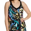 Coco Reef Retro Swirl V-Neck Bra Sized Tankini Swim Top U69382 -Freya Fashion Shop coco reef coco01 u69382 gs