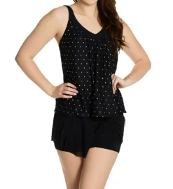 Coco Reef Metallic Dot Core V-Neck Tankini Swim Top U70382 -Freya Fashion Shop coco reef coco01 u70382 cs1