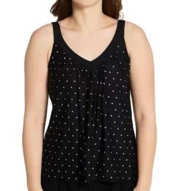 Coco Reef Metallic Dot Core V-Neck Tankini Swim Top U70382 -Freya Fashion Shop coco reef coco01 u70382 fs