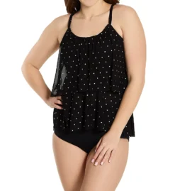 Coco Reef Metallic Dot True Mesh Layer Tankini Swim Top U70425 -Freya Fashion Shop coco reef coco01 u70425 cs1