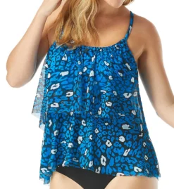 Coco Reef Antibes Leopard True Mesh Layer Tankini Swim Top U76425