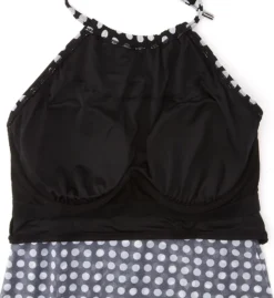 Coco Reef Riviera Dot Aura Mesh Ruffle Crop Tankini Swim Top U78219 -Freya Fashion Shop coco reef coco01 u78219 cs5