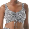 Coco Reef St. Tropez Leopard Knock Out Shirred Bikini Top U80461