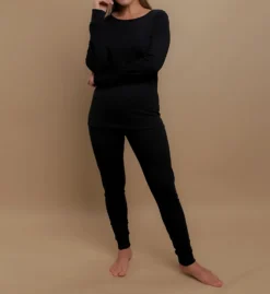 Cottonique Latex Free Organic Cotton Long Sleeve Thermal Tee W12230 -Freya Fashion Shop cottonique cot01 w12230 cs1