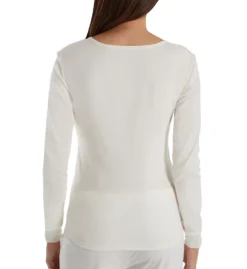 Cottonique Latex Free Organic Cotton Long Sleeve Ribbed Tee W12272 -Freya Fashion Shop cottonique cot01 w12272 bs