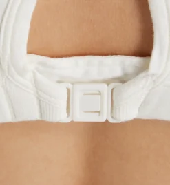 Cottonique Latex Free Organic Cotton Racerback Croptop Bra W12299 -Freya Fashion Shop cottonique cot01 w12299 cs1