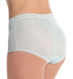 Cuddl Duds Lorraine Nylon Full Brief With Lace Trim Panty LR102 -Freya Fashion Shop cuddl duds cudd01 lr102 bs