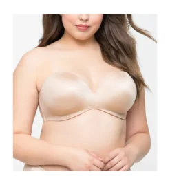 Curvy Couture Smooth Strapless Multi-Way Uplift Bra 1290