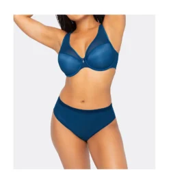 Curvy Couture Sheer Mesh Plunge Push Up Underwire Bra 1310 -Freya Fashion Shop curvy couture cuco01 1310 cs3