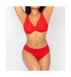 Curvy Couture Sheer Mesh Plunge Push Up Underwire Bra 1310 -Freya Fashion Shop curvy couture cuco01 1310 cs4