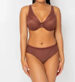 Curvy Couture Sheer Mesh Plunge Push Up Underwire Bra 1310 -Freya Fashion Shop curvy couture cuco01 1310 cs5