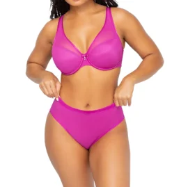 Curvy Couture Sheer Mesh Plunge Push Up Underwire Bra 1310 -Freya Fashion Shop curvy couture cuco01 1310 cs6