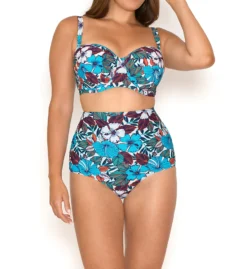 Curvy Kate Hibiscus Bandeau Bikini Swim Top CS1430 -Freya Fashion Shop curvy kate cuka01 cs1430 cs2