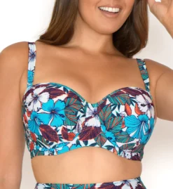 Curvy Kate Hibiscus Bandeau Bikini Swim Top CS1430