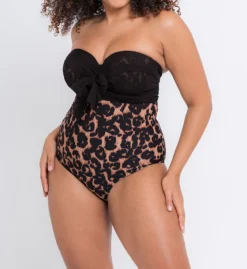 Curvy Kate Wrapsody Print Bandeau One Piece Swimsuit CS5600P -Freya Fashion Shop curvy kate cuka01 cs5600p cs2