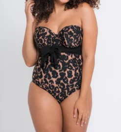 Curvy Kate Wrapsody Print Bandeau One Piece Swimsuit CS5600P