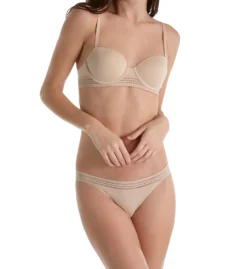 DKNY Classic Cotton Lace Trim Thong DK5007 -Freya Fashion Shop dkny dkny01 dk5007 cs2