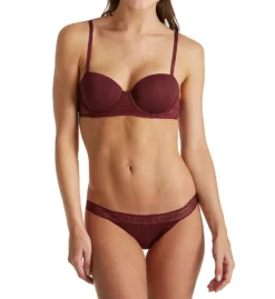 DKNY Classic Cotton Lace Trim Thong DK5007 -Freya Fashion Shop dkny dkny01 dk5007 cs3