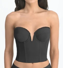 Dominique Valerie V Wire Low Back Power Mesh Bustier Bra 6390