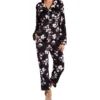 Donna Karan Sleepwear Signature PJ Velour Notch Collar Cropped Sleep Set D3923444 -Freya Fashion Shop donna karan sleepwear dks01 d3923444 gs