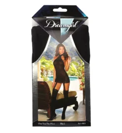 Dreamgirl Sheer Garter Dress Lace Trim And Attached Stocking 0035 -Freya Fashion Shop dreamgirl dg001 0035 cs1