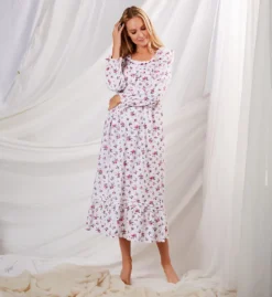 Eileen West Flannel Long Sleeve Ballet Nightgown 5025062 -Freya Fashion Shop eileen west eilw01 5025062 cs3