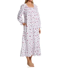 Eileen West Flannel Long Sleeve Ballet Nightgown 5025062 -Freya Fashion Shop eileen west eilw01 5025062 fs