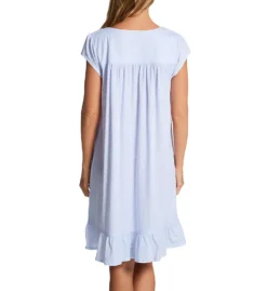 Eileen West 100% Cotton Knit Cap Sleeve Short Floral Gown 5025081 -Freya Fashion Shop eileen west eilw01 5025081 bs