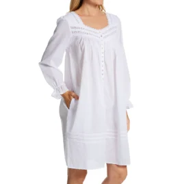 Eileen West Sheer Stripe Long Sleeve Button Front Robe 5125044 -Freya Fashion Shop eileen west eilw01 5125044 fs